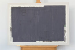 049 Japońska, z cyklu Recycled News, 2006, akwarela, 9 x 64 x 89 cm